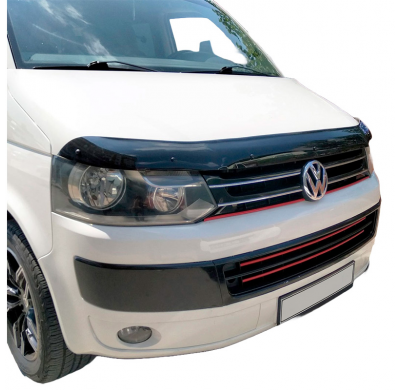Protector de capó Oneway apto para Volkswagen Transporter T5.1 2010-2015 - Negro brillante