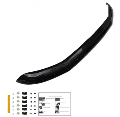 Protector de capó Oneway apto para Volkswagen Transporter T5.1 2010-2015 - Negro brillante