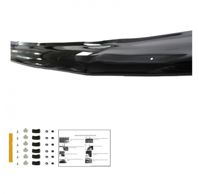 Protector de capó Oneway apto para Volkswagen Transporter T5.1 2010-2015 - Negro brillante