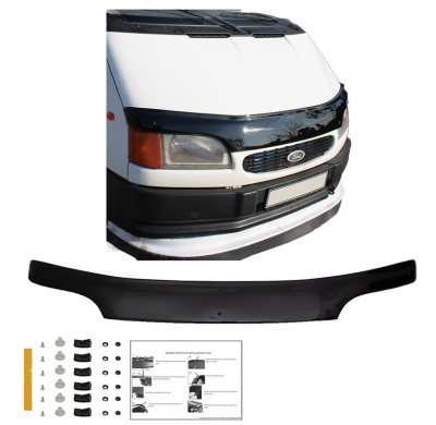 Protector de capó Oneway apto para Ford Transit MK5 1993-2002 - Negro brillante