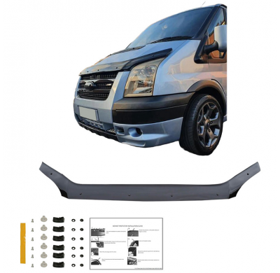 Protector de capó Oneway apto para Ford Transit MK7 2006-2014 - Negro brillante