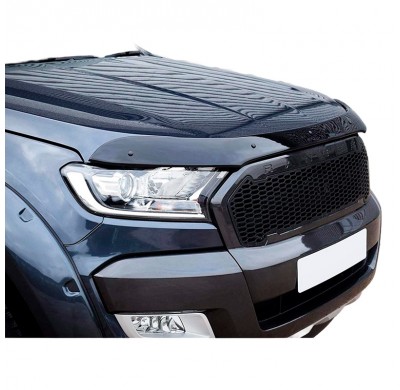 Protector de capó Oneway apto para Ford Ranger T7/T8 2015-2022 - Negro brillante
