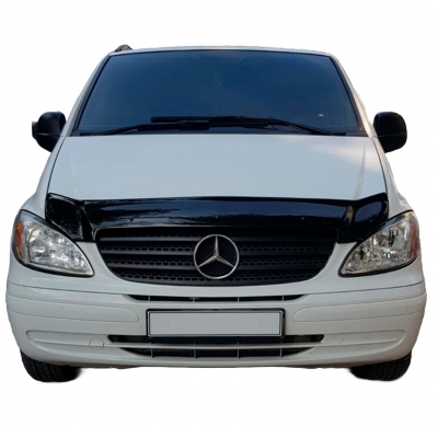 Protector de capó Oneway apto para Mercedes Vito W639 2003-2014 - Negro brillante