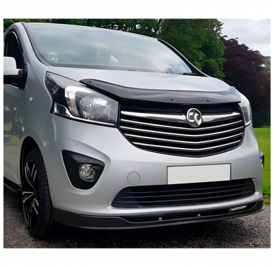 Protector de capó Oneway compatible con Opel Vivaro X82 2014-2018 - Negro brillante