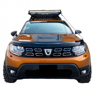 Toma de aire de capó unidireccional compatible con Dacia Duster I 2010-2017 y Duster II 2018-2024 - Negro mate