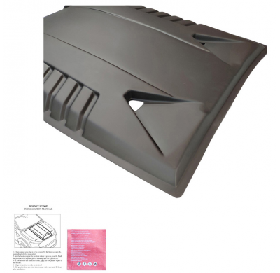 Toma de aire de capó unidireccional compatible con Ford Ranger T6 2012-2015 - Negro mate