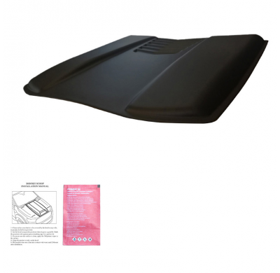 Toma de aire de capó unidireccional compatible con Volkswagen Amarok MK1 2010-2022 y Nissan Navara D40 2005-2010 - Negro mate