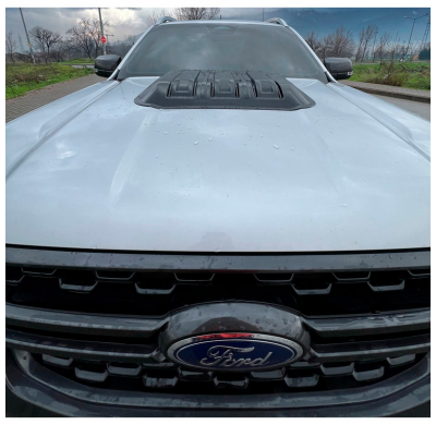 Toma de aire de capó unidireccional compatible con Ford Ranger T9 2022- - Negro mate