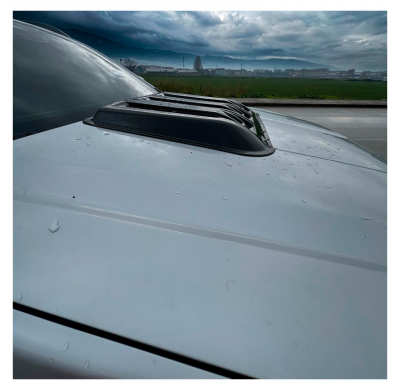 Toma de aire de capó unidireccional compatible con Ford Ranger T9 2022- - Negro mate