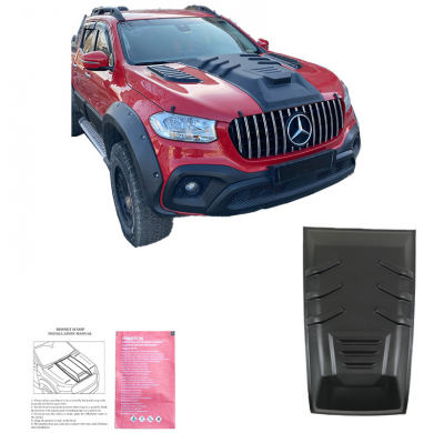 Toma de aire de capó unidireccional compatible con Mercedes Clase X W470 2017- - Negro mate