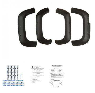 Pasos de rueda Oneway aptos para Volkswagen Amarok MK1 2010-2016 - Negro mate