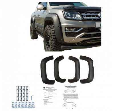 Pasos de rueda Oneway aptos para Volkswagen Amarok MK1 Facelift 2016-2022 - Negro mate