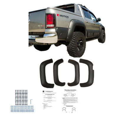 Pasos de rueda Oneway aptos para Volkswagen Amarok MK1 Facelift 2016-2022 - Negro mate