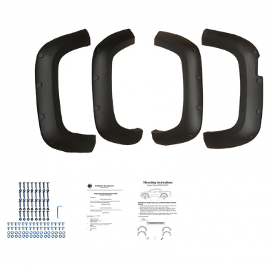 Pasos de rueda Oneway aptos para Volkswagen Amarok MK1 Facelift 2016-2022 - Negro mate