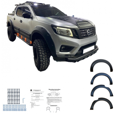 Pasos de rueda Oneway aptos para Nissan Navara NP300 (D23) 2017-2021 - Negro mate