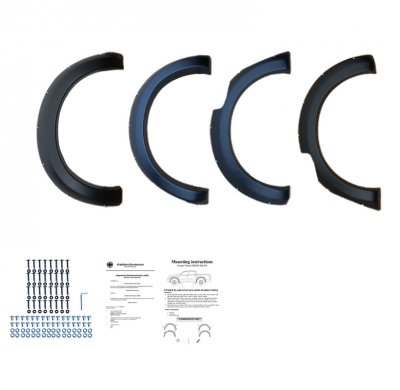 Pasos de rueda Oneway aptos para Nissan Navara NP300 (D23) 2017-2021 - Negro mate