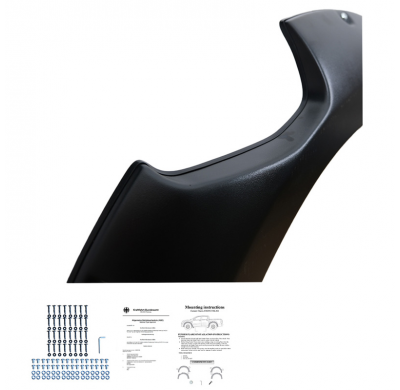 Pasos de rueda Oneway aptos para Nissan Navara NP300 (D23) 2017-2021 - Negro mate