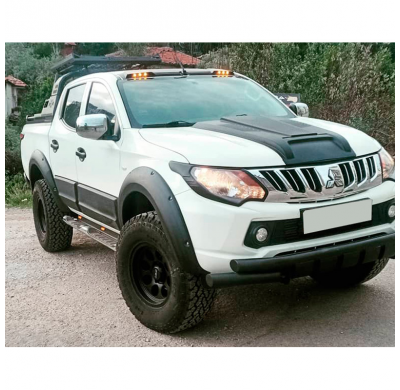 Pasos de rueda Oneway aptos para Mitsubishi L200 Triton 5 2015-2019 y Fiat Fullback 2015-2019 - Negro mate