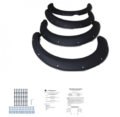 Pasos de rueda Oneway aptos para Mitsubishi L200 Triton 5 2015-2019 y Fiat Fullback 2015-2019 - Negro mate