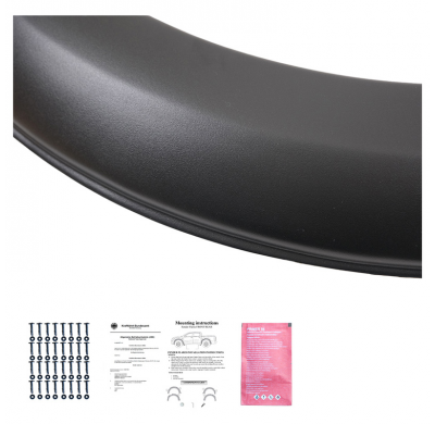 Pasos de rueda Oneway aptos para Ford Ranger T6/T7/T8 2012-2022 (con cinta adhesiva) - Negro mate