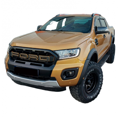 Pasos de rueda Oneway aptos para Ford Ranger T8 2019-2022 (con cinta) - Negro mate