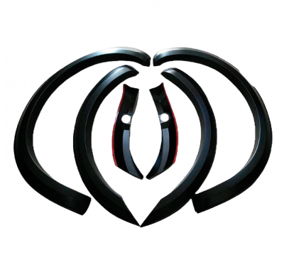 Pasos de rueda Oneway aptos para Ford Ranger T8 2019-2022 (con cinta) - Negro mate