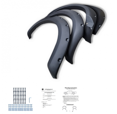 Pasos de rueda Oneway aptos para Ford Ranger T8 2019-2022 - Negro mate