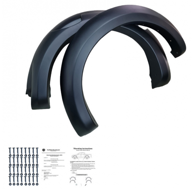 Pasos de rueda Oneway aptos para Ford Ranger T6/T7/T8 2012-2022 (Jumbo) - Negro mate