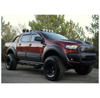 Pasos de rueda Oneway aptos para Ford Ranger T6/T7/T8 2012-2022 - Negro mate