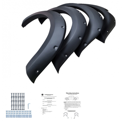 Pasos de rueda Oneway aptos para Ford Ranger T6/T7/T8 2012-2022 - Negro mate