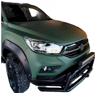 Pasos de rueda Oneway aptos para SsangYong Musso Grand (distancia entre ejes corta) 2018-2020 - Negro mate