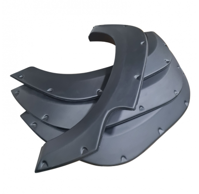 Pasos de rueda Oneway aptos para SsangYong Musso Grand (distancia entre ejes corta) 2018-2020 - Negro mate