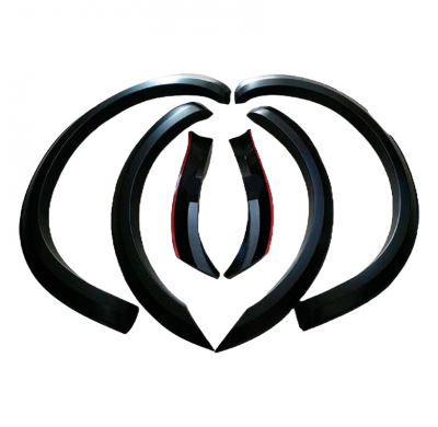 Pasos de rueda Oneway aptos para Ford Ranger T6/T7 2012-2019 (con cinta) - Negro mate