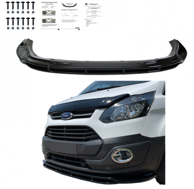 Spoiler delantero Oneway apto para Ford Transit Custom MK1 2012-2018 - Negro brillante
