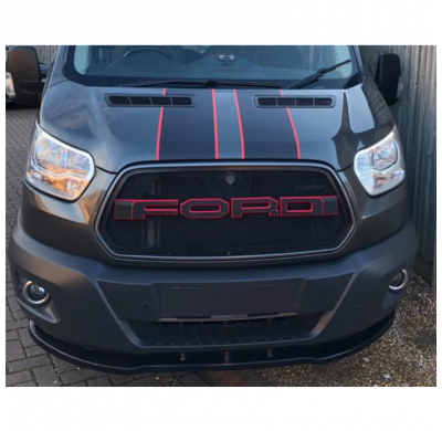 Spoiler delantero Oneway apto para Ford Transit MK8 2014-2019 - Negro brillante