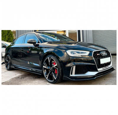 Spoiler delantero Oneway apto para Audi RS3 8V Sedan/Sportback Facelift 2017-2020 - Negro brillante