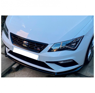 Spoiler delantero Oneway apto para Seat Leon (5F) HB/SC/ST FR/Cupra Facelift 2017-2020 - Negro brillante