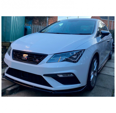 Spoiler delantero Oneway apto para Seat Leon (5F) HB/SC/ST FR/Cupra Facelift 2017-2020 - Negro brillante