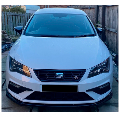 Spoiler delantero Oneway apto para Seat Leon (5F) HB/SC/ST FR/Cupra Facelift 2017-2020 - Negro brillante