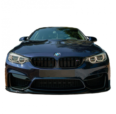 Spoiler delantero Oneway apto para BMW M3 F80 2014-2018 y M4 F82 2014-2021 - Negro brillante
