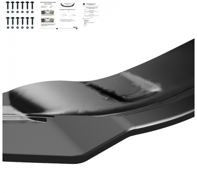 Spoiler delantero Oneway apto para Volkswagen Golf VII HB/Variant R/R Line 2013-2016 - Negro brillante