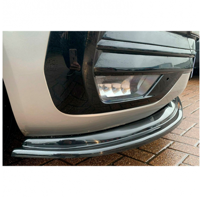 Spoiler delantero Oneway apto para Volkswagen Transporter T6.1 2020-2022 - Versión 4 - Negro brillo