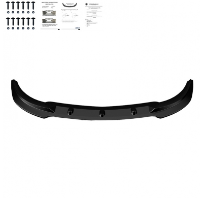 Spoiler delantero Oneway apto para Mercedes Sprinter W907 2018- - Versión 2 - Negro brillante