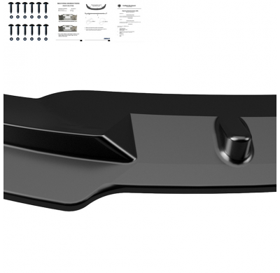 Spoiler delantero Oneway apto para Mercedes Sprinter W907 2018- - Versión 2 - Negro brillante