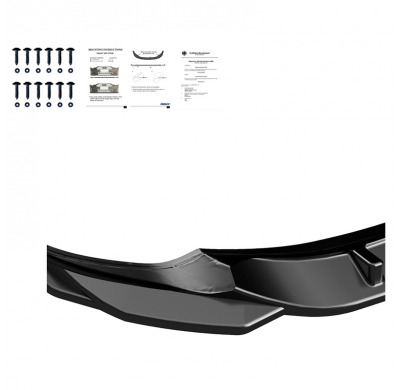 Spoiler delantero Oneway apto para Volkswagen Tiguan II R/R-Line Facelift 2020-2024 incl. Allspace - Negro brillante