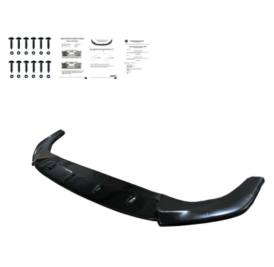 Spoiler delantero Oneway apto para Volkswagen Golf VIII HB/Variant GTI/GTE/R Line 2020- - Versión 2 - Negro brillante