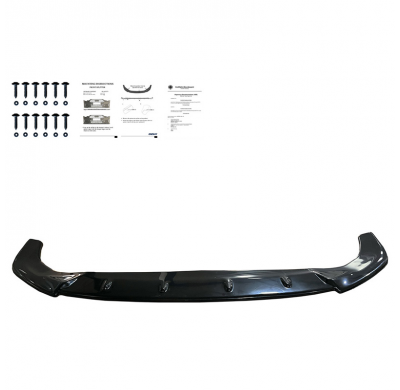 Spoiler delantero Oneway apto para Volkswagen Golf VIII HB/Variant GTI/GTE/R Line 2020- - Versión 2 - Negro brillante