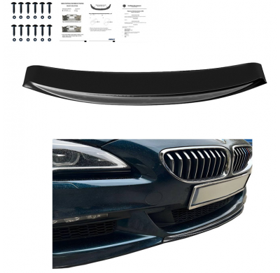 Spoiler delantero Oneway apto para BMW Serie 6 F06/F12/F13 Facelift M-Pack 2013-2018 - Versión 2 - Negro brillante