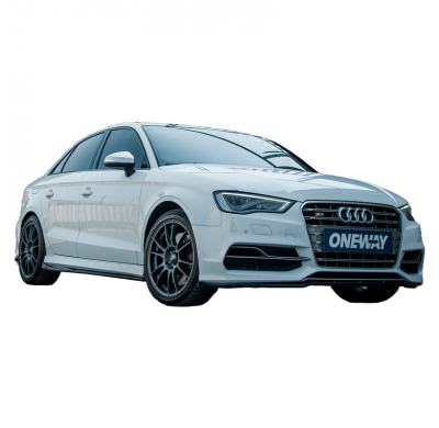 Spoiler delantero Oneway apto para Audi S3 8V (Sedán/Convertible) 2013-2016 - Versión 2 - Negro brillante