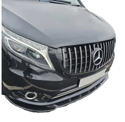 Spoiler delantero Oneway apto para Mercedes Vito W447 2014- - Negro brillante